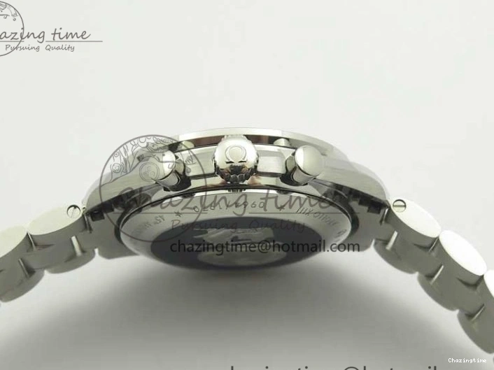 1227 Lightweight Speedmaster SS Snoopy OMF Best Edition White Dial on SS Bracelet Manual Winding Chrono Movement 7992